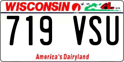 WI license plate 719VSU