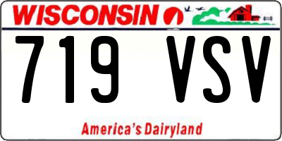 WI license plate 719VSV