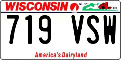 WI license plate 719VSW