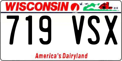 WI license plate 719VSX