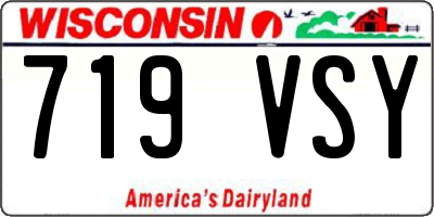WI license plate 719VSY