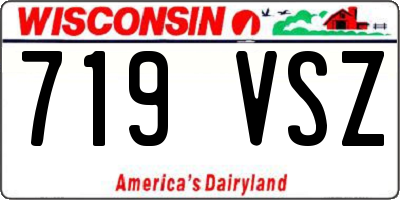 WI license plate 719VSZ