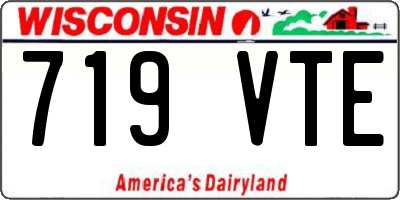 WI license plate 719VTE