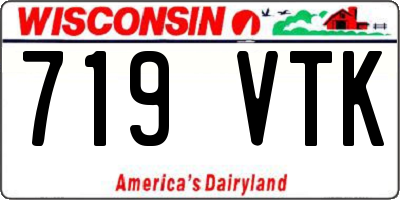 WI license plate 719VTK