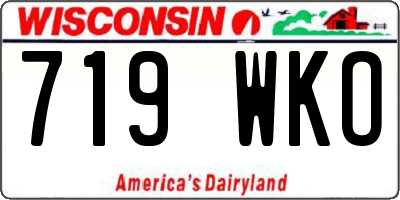 WI license plate 719WKO