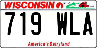 WI license plate 719WLA