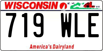 WI license plate 719WLE