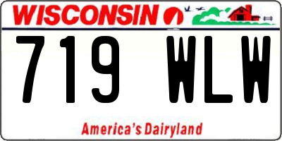 WI license plate 719WLW
