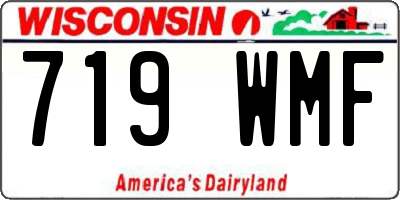 WI license plate 719WMF