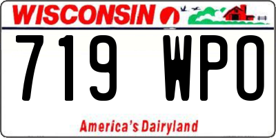 WI license plate 719WPO
