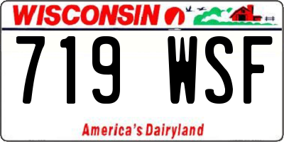 WI license plate 719WSF