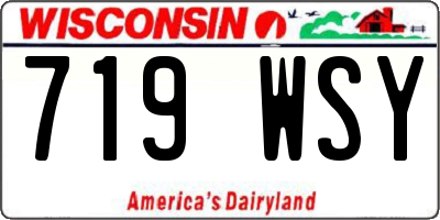 WI license plate 719WSY