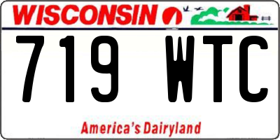 WI license plate 719WTC
