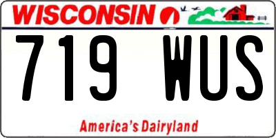 WI license plate 719WUS