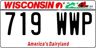 WI license plate 719WWP