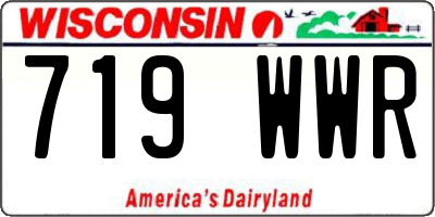WI license plate 719WWR