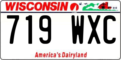 WI license plate 719WXC