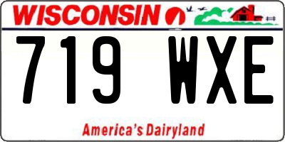 WI license plate 719WXE