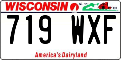 WI license plate 719WXF