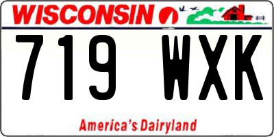 WI license plate 719WXK