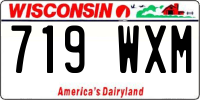 WI license plate 719WXM