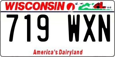 WI license plate 719WXN