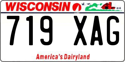 WI license plate 719XAG