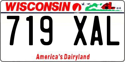WI license plate 719XAL