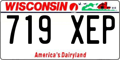 WI license plate 719XEP
