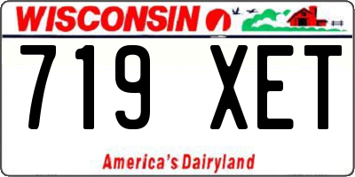WI license plate 719XET