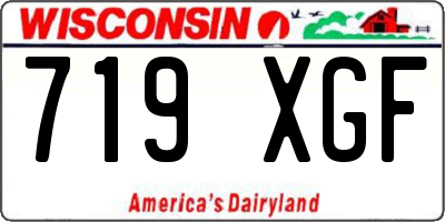 WI license plate 719XGF