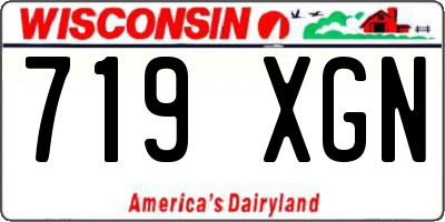 WI license plate 719XGN