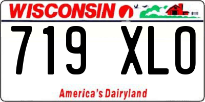 WI license plate 719XLO