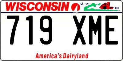 WI license plate 719XME