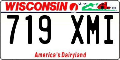 WI license plate 719XMI