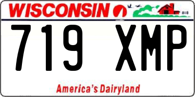 WI license plate 719XMP