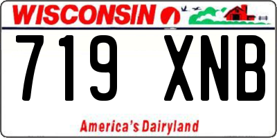 WI license plate 719XNB