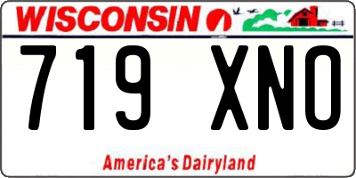 WI license plate 719XNO