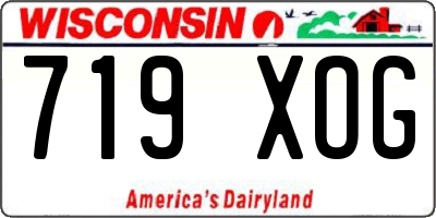 WI license plate 719XOG