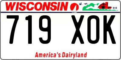 WI license plate 719XOK