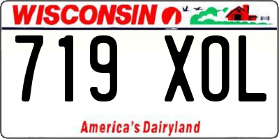 WI license plate 719XOL