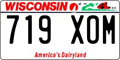 WI license plate 719XOM