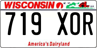 WI license plate 719XOR
