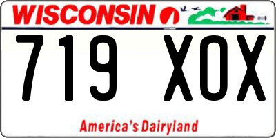 WI license plate 719XOX