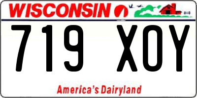 WI license plate 719XOY