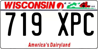 WI license plate 719XPC