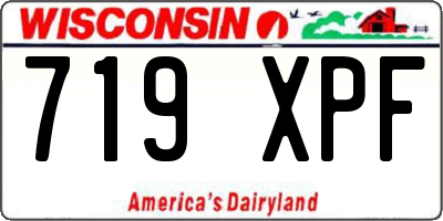 WI license plate 719XPF