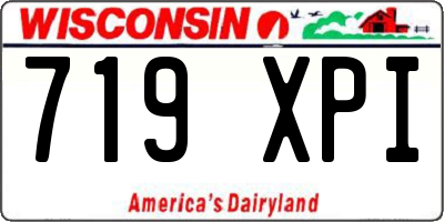 WI license plate 719XPI