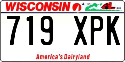 WI license plate 719XPK