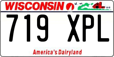 WI license plate 719XPL